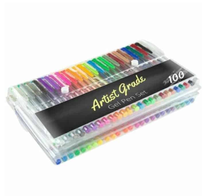pack of 100 neon gel pens
